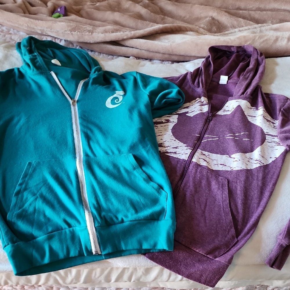 Womens Teal and Purple Hoodies